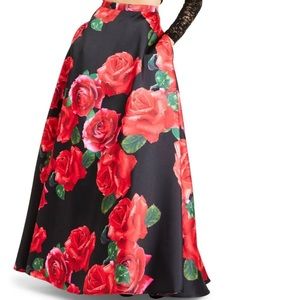 NWT B Darlin Floral Formal Fit & Flare Long Skirt Size 3/4